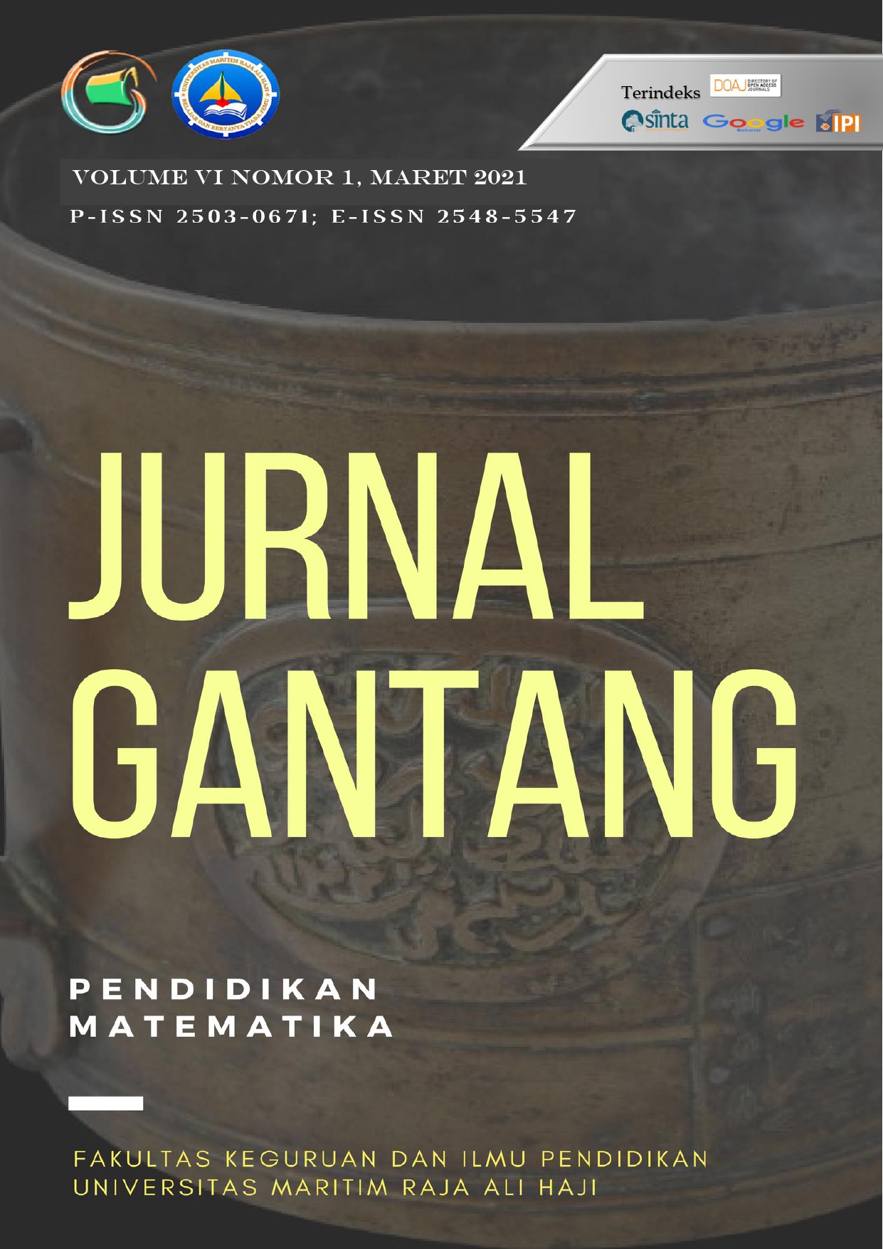 					View Vol. 6 No. 1 (2021): Jurnal Gantang Maret Tahun 2021
				