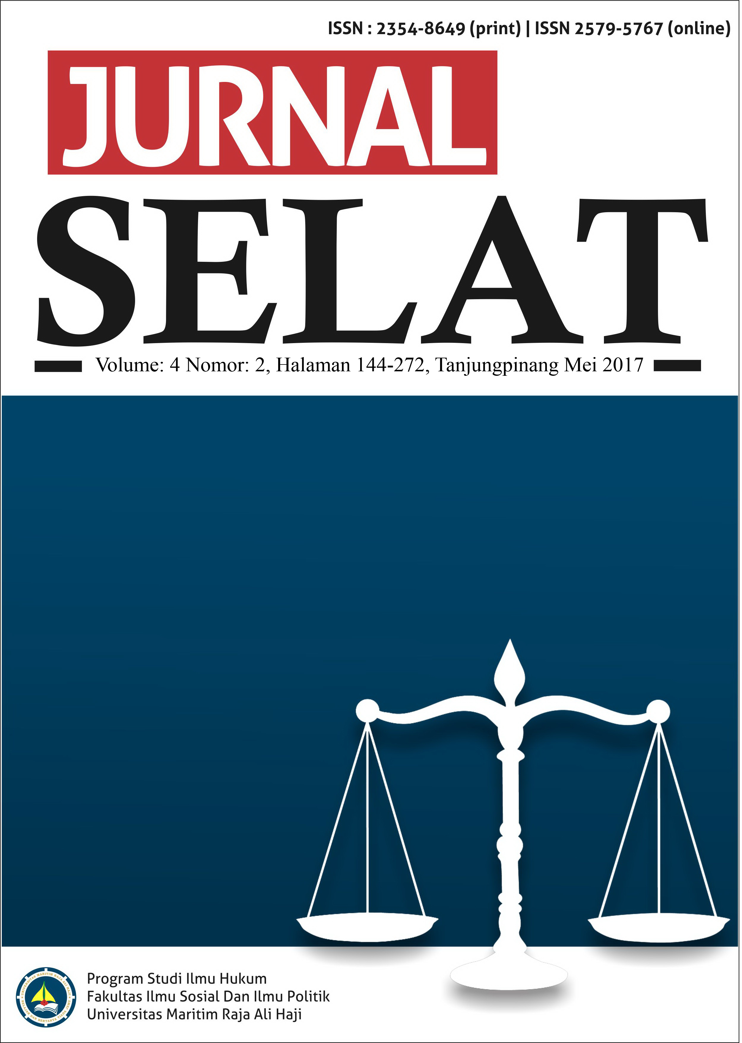 					View Vol. 4 No. 2 (2017): JURNAL SELAT
				