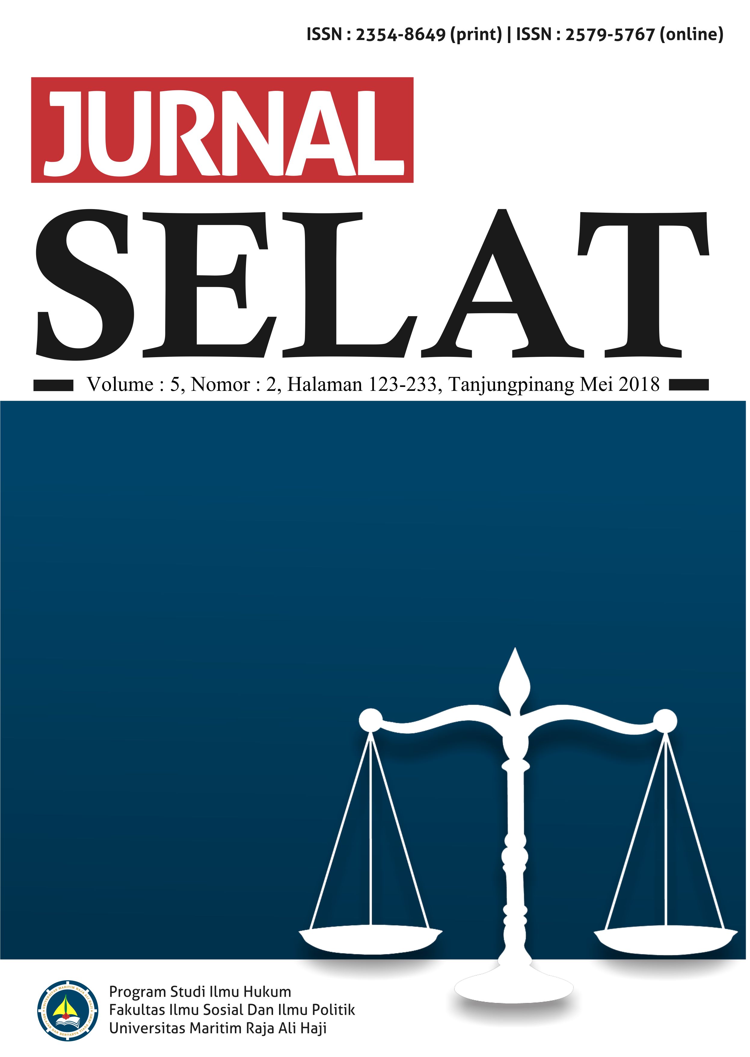 					View Vol. 5 No. 2 (2018): JURNAL SELAT
				