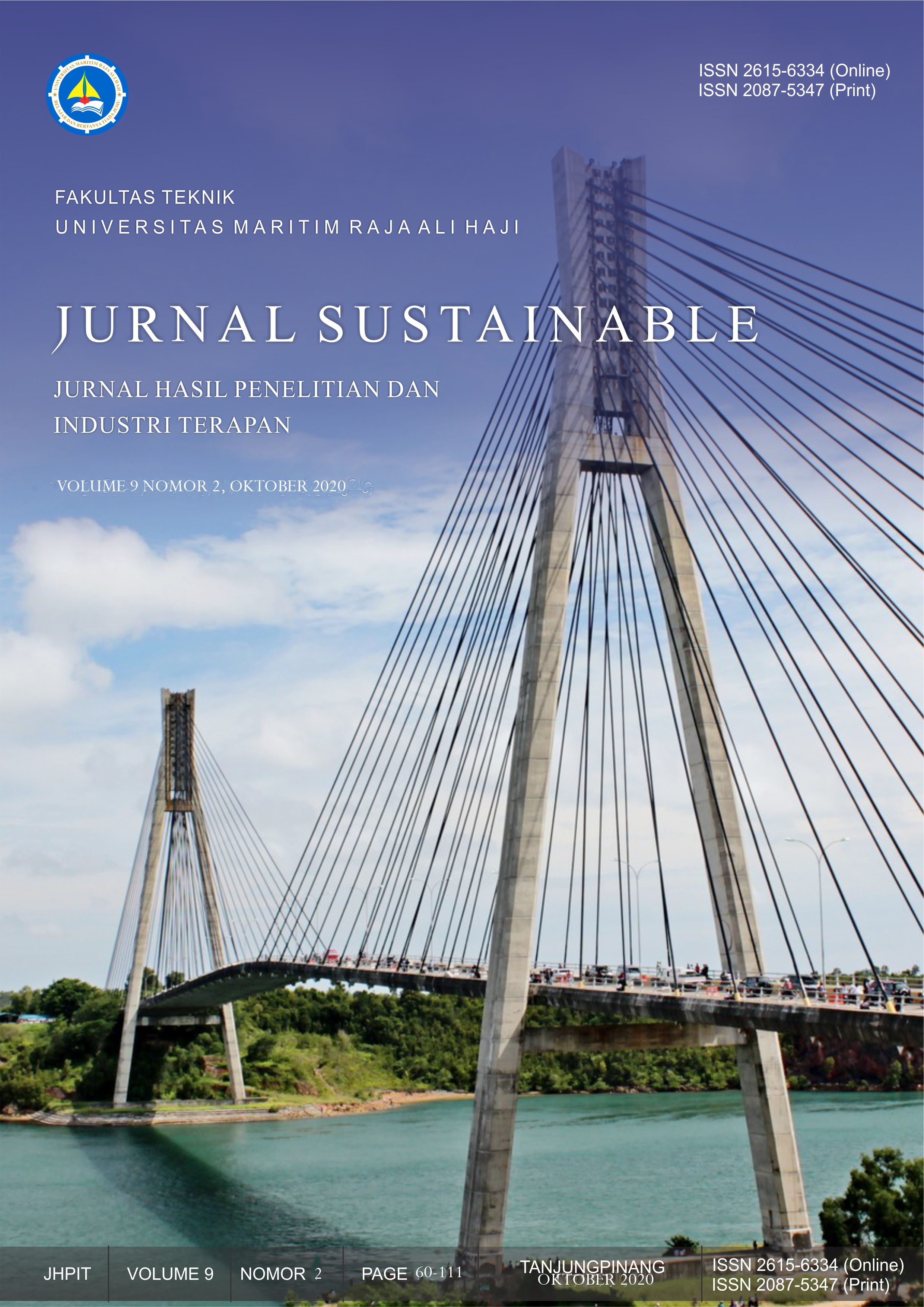 					View Vol. 9 No. 2 (2020): Vol 9 No 2 (2020) : Jurnal Sustainable : Jurnal Hasil Penelitian dan Industri Terapan
				