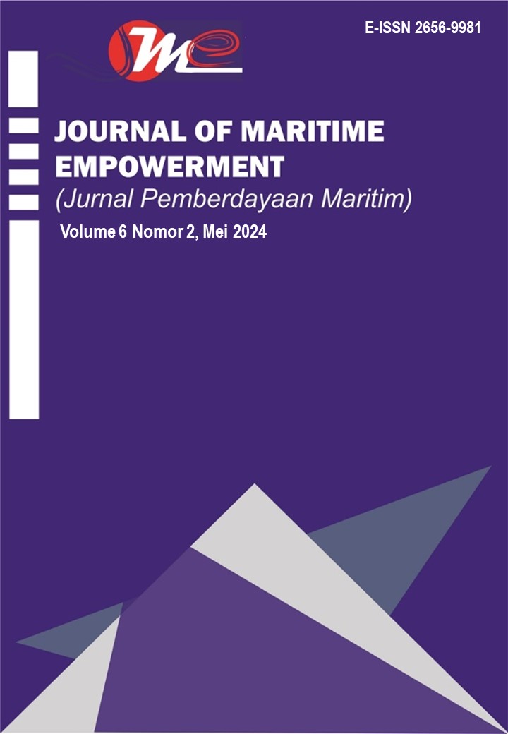 					Lihat Vol 6 No 2 (2024): Journal of Maritime Empowerment 
				