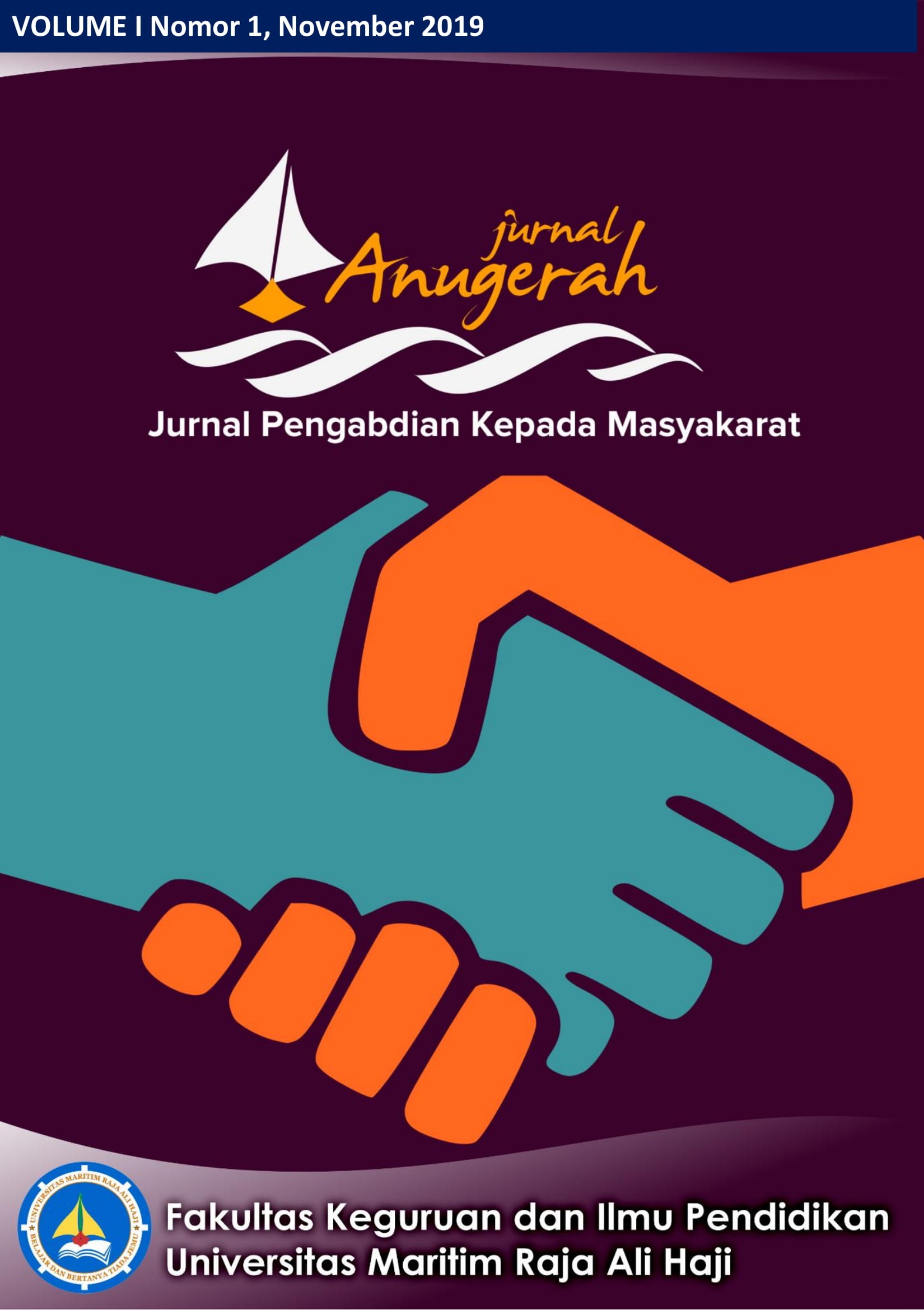 					View Vol. 1 No. 1 (2019):  Jurnal Anugerah: Jurnal Pengabdian kepada Masyarakat Bidang Keguruan dan Ilmu Pendidikan
				