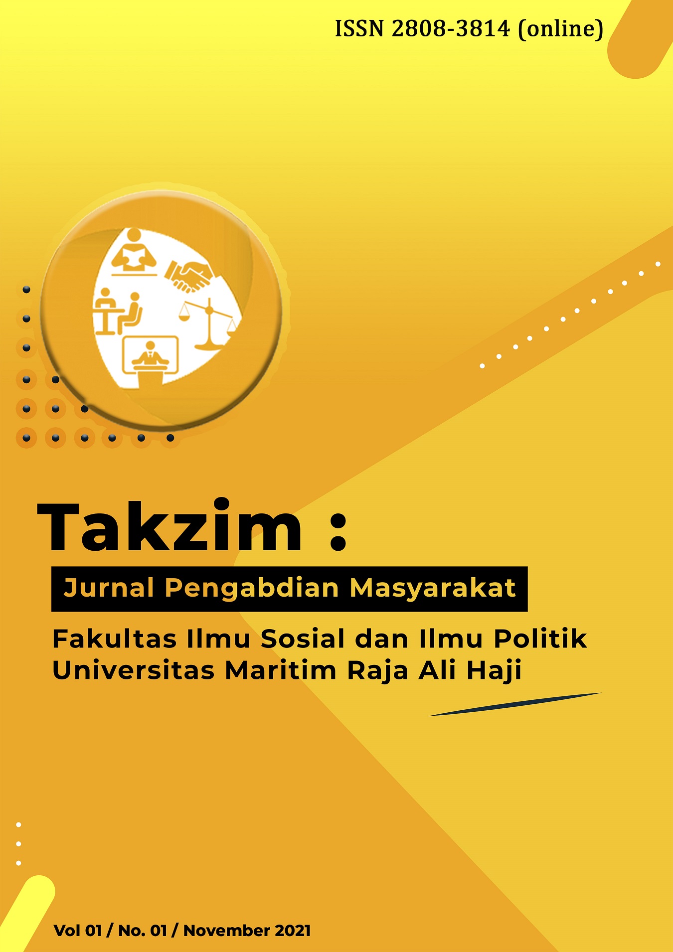 					View Vol. 1 No. 1 (2021): Takzim: Jurnal Pengabdian Masyarakat
				