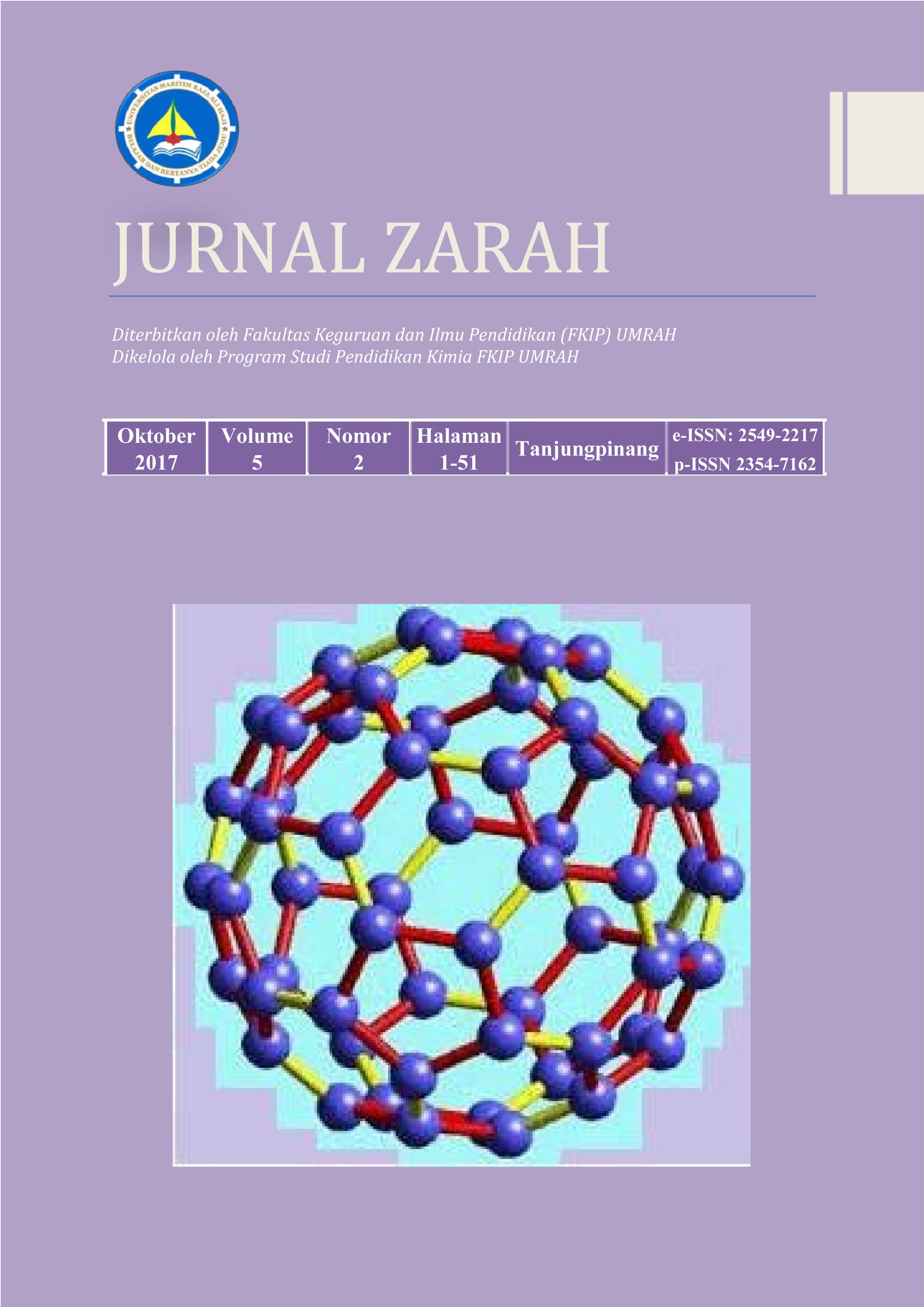 					View Vol. 5 No. 2 (2017): Jurnal Zarah
				