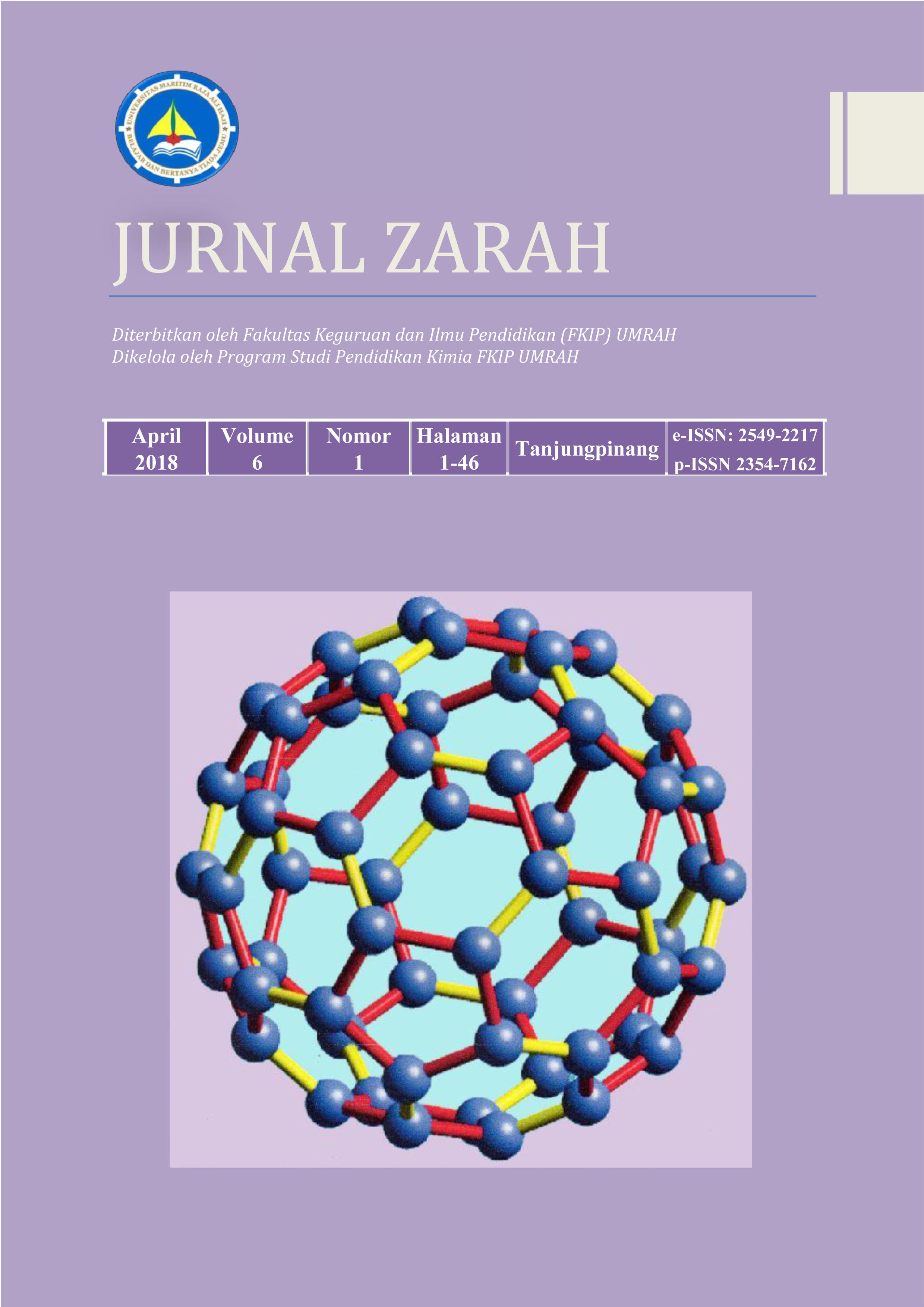 					View Vol. 6 No. 1 (2018): Jurnal Zarah
				